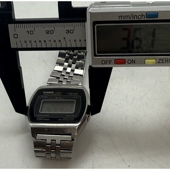 Casio Lithium Alarm Chronograph 83QS-27 Quartz Battery Men Watch Japan Stainless - Picture 5 of 7